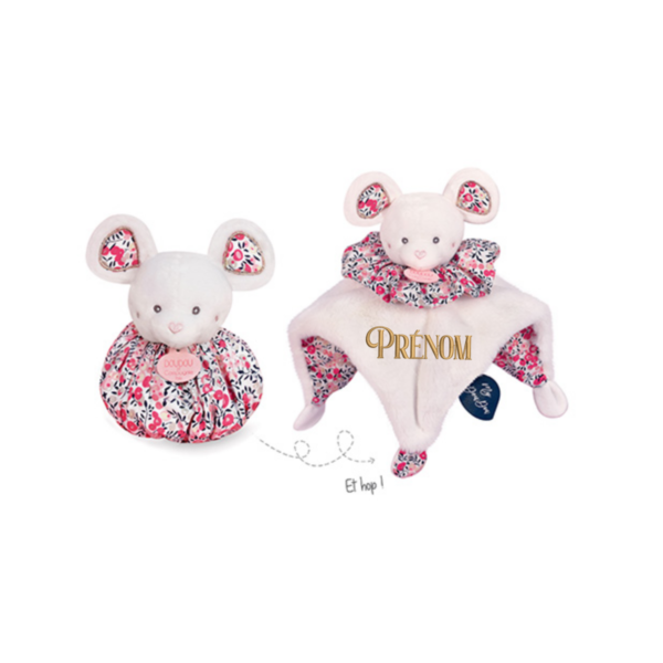 Doudou boule - Souris blanche