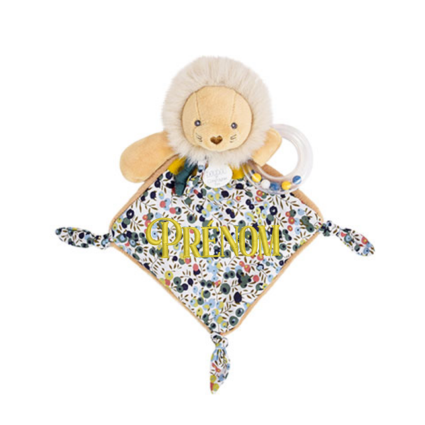 Doudou hochet a billes - Boh'aime Lion