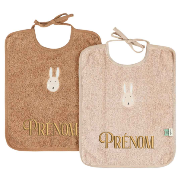 Lot de 2 Bavoirs XL - Trixie Lapin