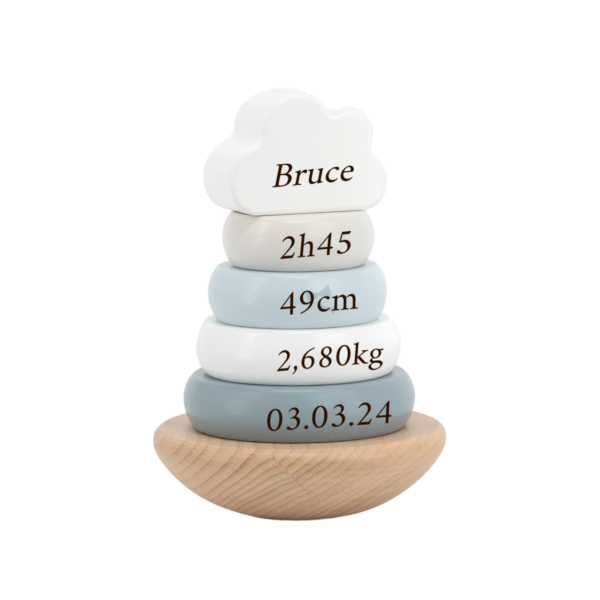 Tour à empiler nuage blanc