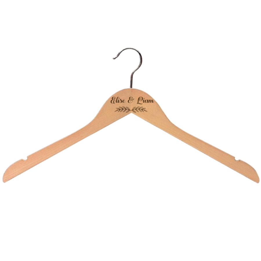 Cintre en bois – ”Brins de Laurier”