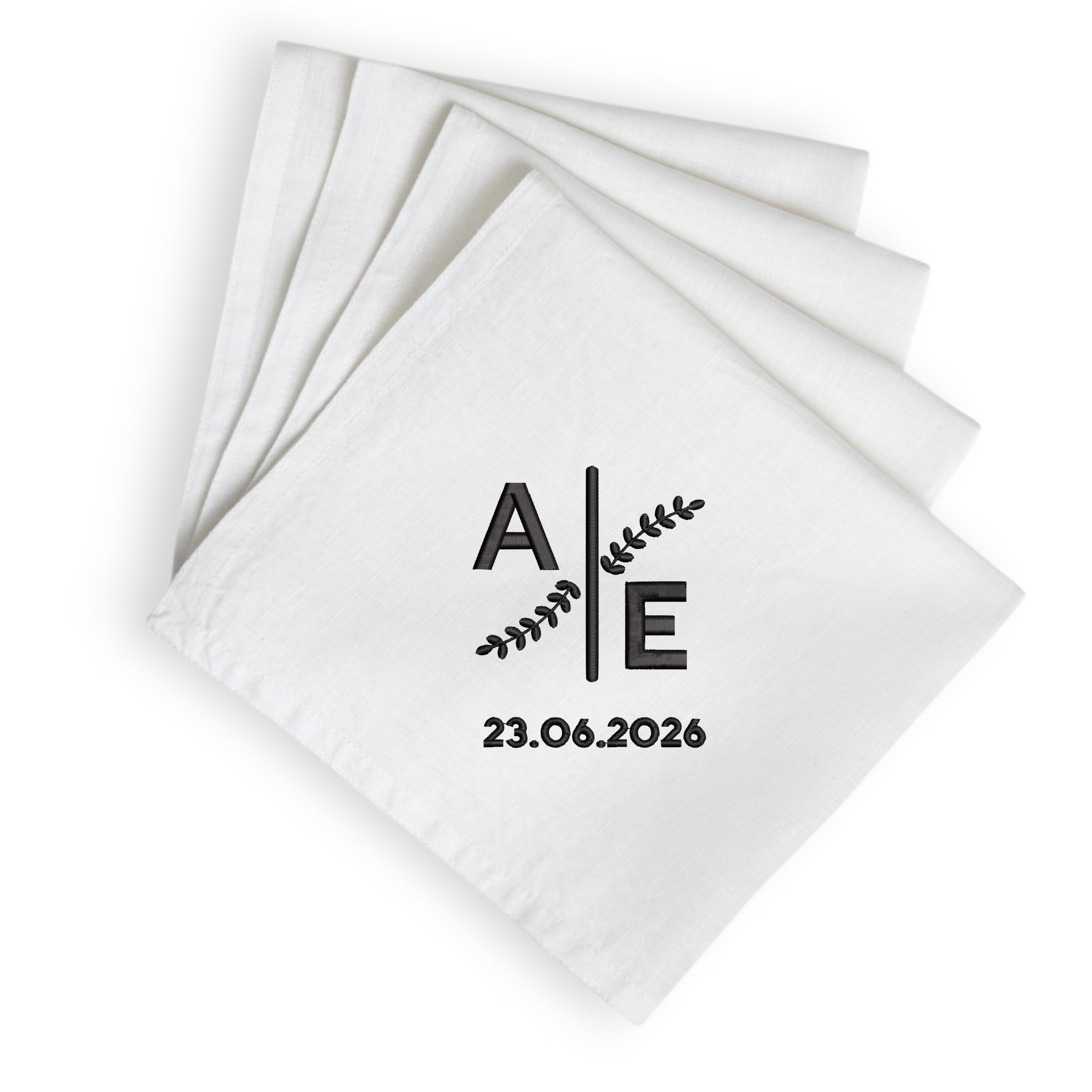 Serviette de table – ”Monogramme des Mariés” – Image 3